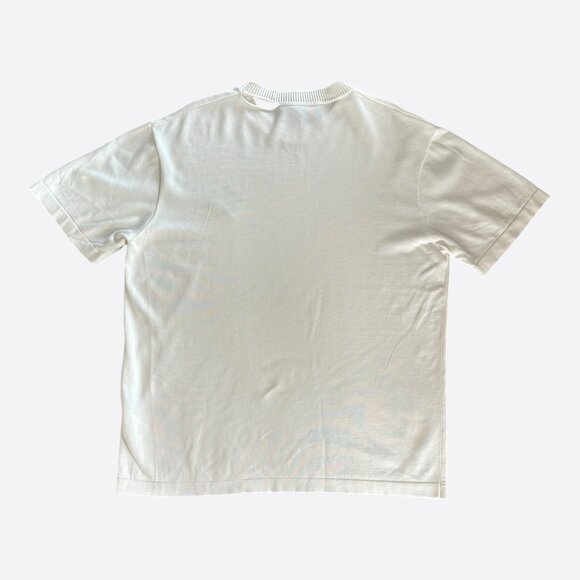 Louis Vuitton White & Grey Pin Logo Embroidered T-Shirt - Picture 2 of 8